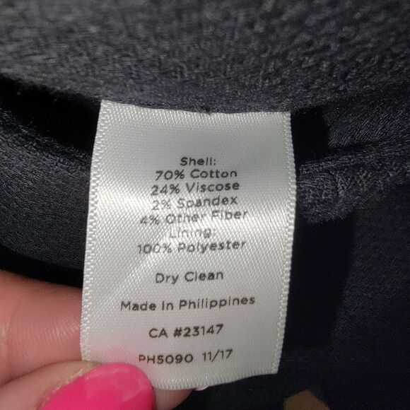 Talbots black textured straight leg slacks/pants size 16 - Picture 5 of 5